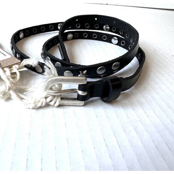 Diesel Women’s Thin Studded Leather Belt NWT Size S - Picture 1 of 16